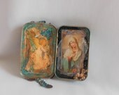 Virgin Mary Pocket Shrine, Personal Shrine, Mixed Media Altered Art, Goddess Shrine