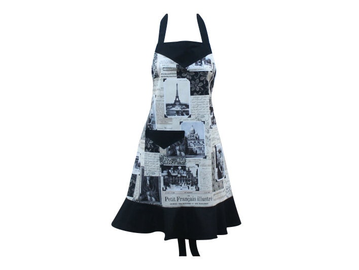 Ladies Apron in Beautiful Paris Themed Fabric