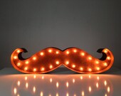 Vintage Marquee Lights - Mustache