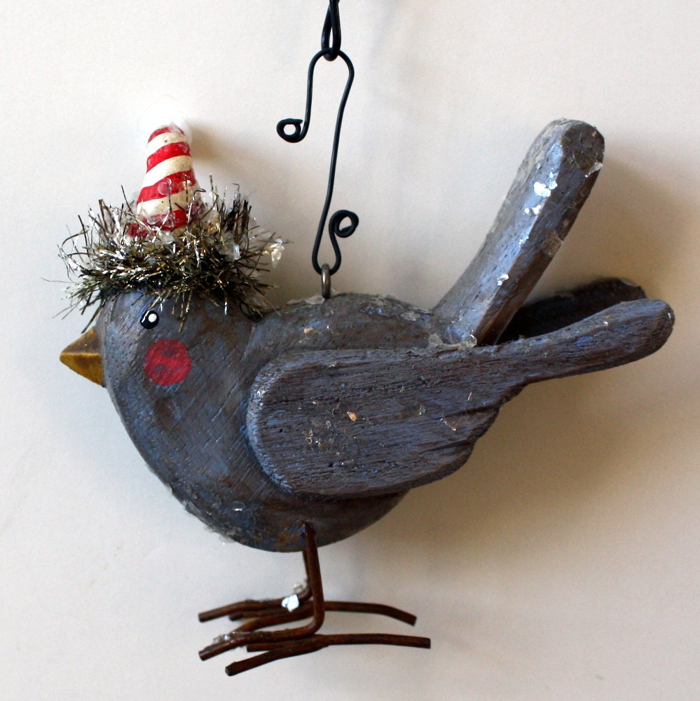 Bluebird Wooden Holiday Spring Ornament