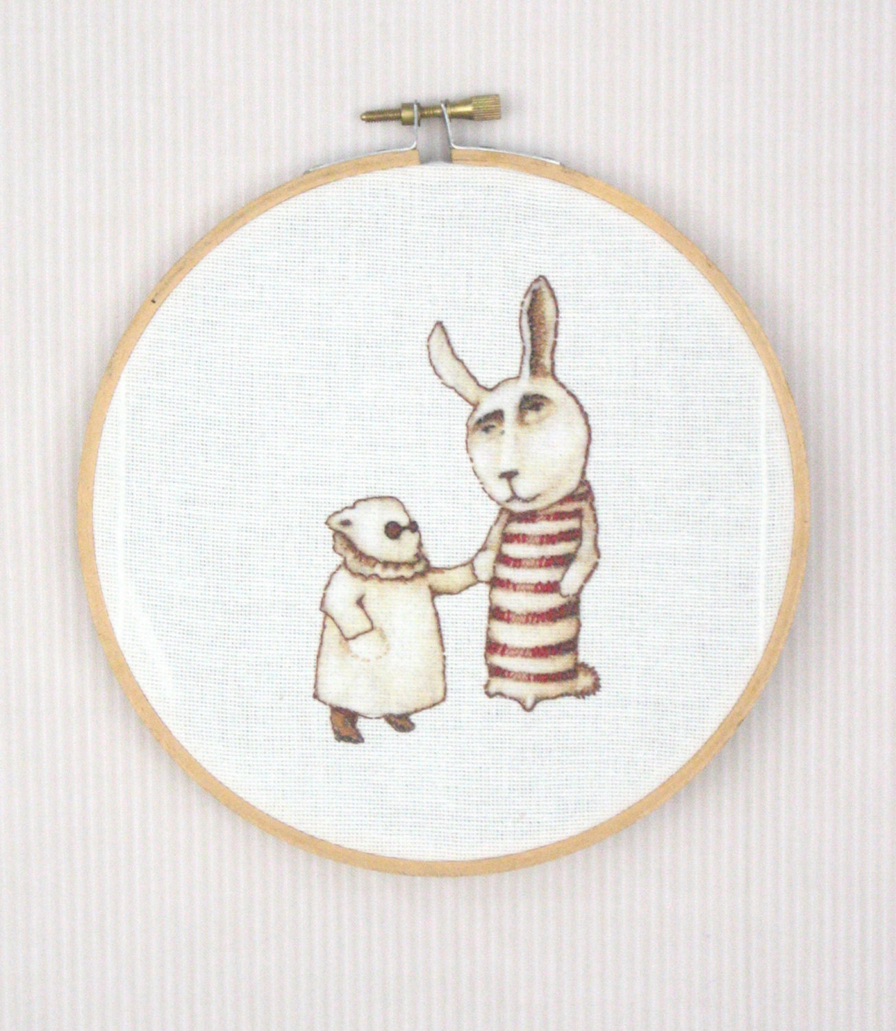 Poor Edward (color applique embroidery in hoop frame)