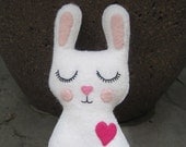 Bunny Rabbit Plush - Betsy the Felt Easter Woodland Bunny Toy - Cute Felt Stuffed Bunny Animal