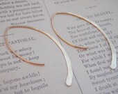 simple gold, organic everyday half-moon earrings--MEDIUM--Leahs Designs