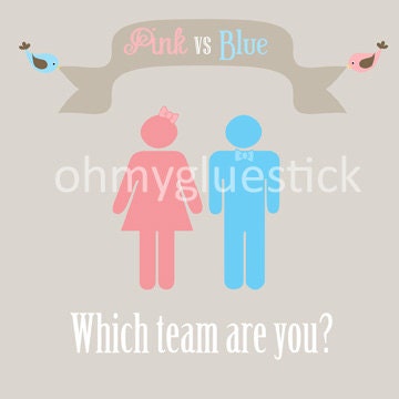Gender Reveal Printable Sign by Oh My Gluestick