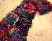 Sari Silk Yarn in Blues Scarf