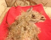 Coral Cashmere Llama Purse