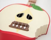Bitten Apple ukulele ( applelele )  (SOLID WOOD)