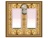 mrs. butler switchplate: Cameo on Paisley Design DOUBLE ROCKER  1574a-k2