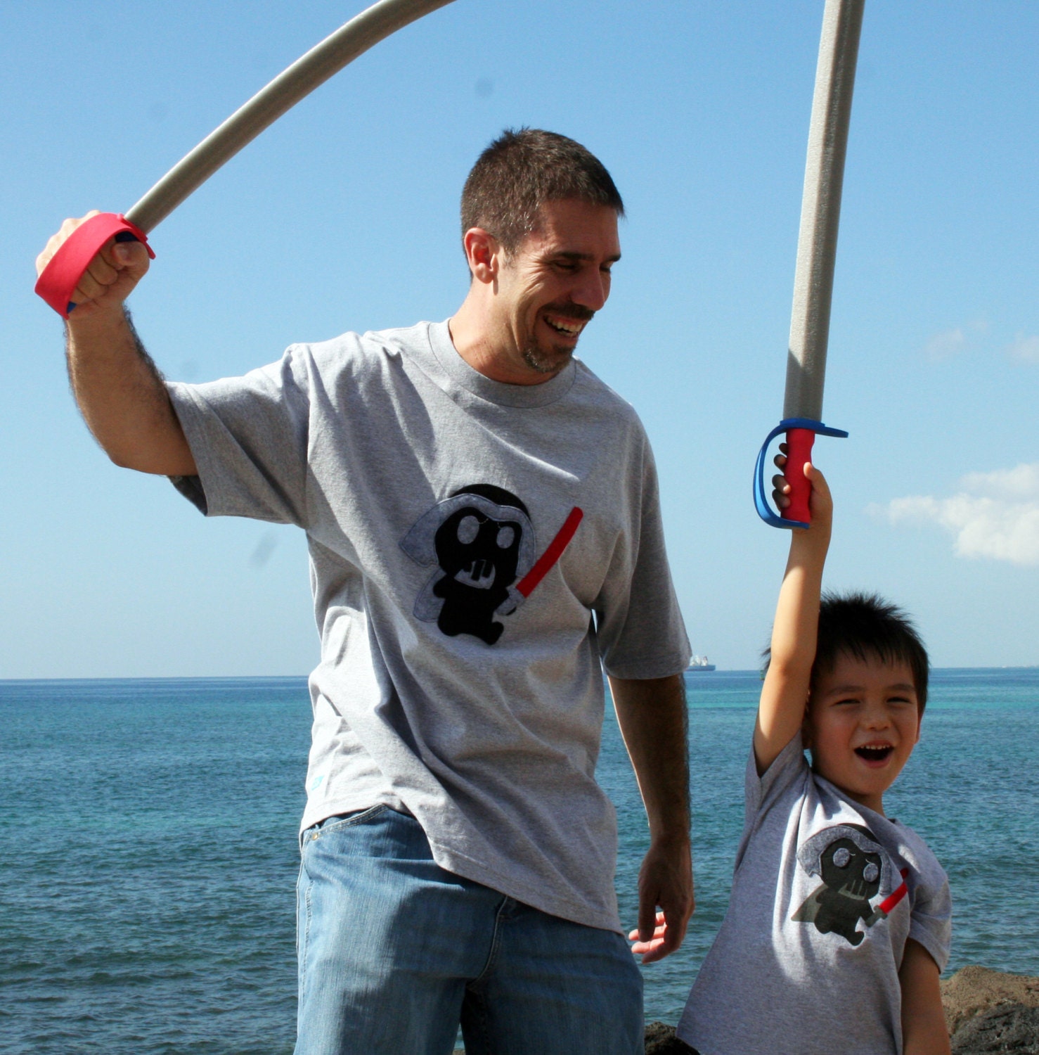 Sewing Wars - Dark Vader Adult & Toddler T-Shirts Combo