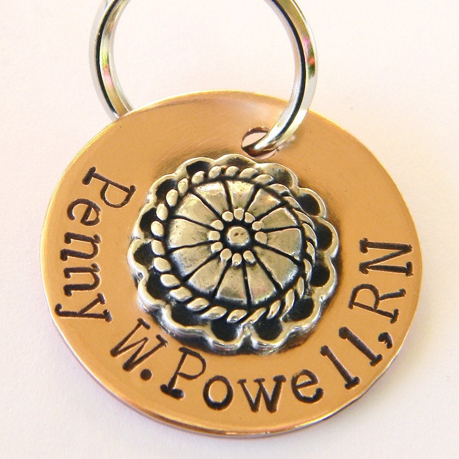 Stethoscope ID Tag, Personalized For You in Copper and Sterling Silver
