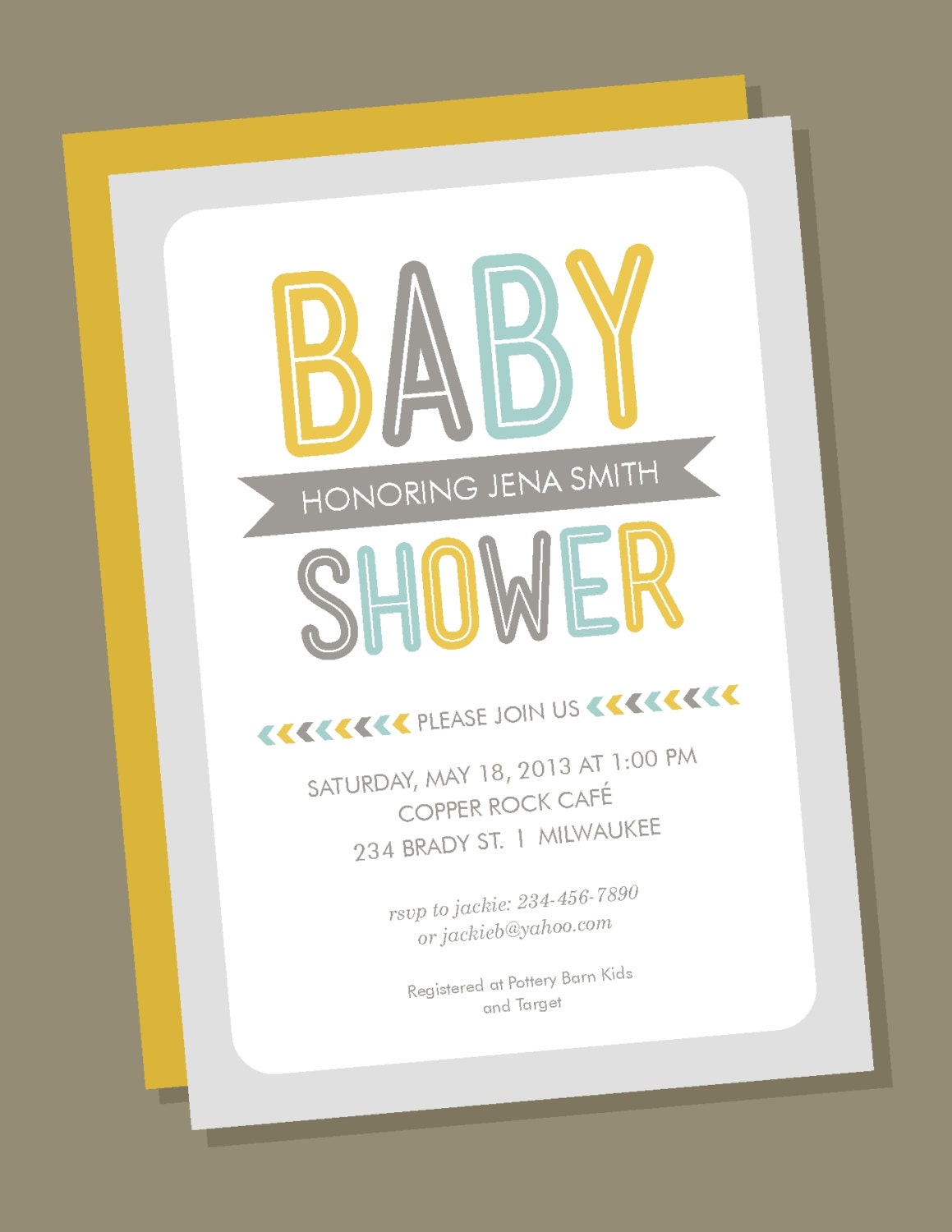 Baby Mod - Custom baby shower invitation