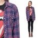 Wrangler Shirt 90s WESTERN Blue Plaid Pearl Snap Long Sleeve Checkered 1990s Flannel Button Up Vintage Women Men Small Medium Large