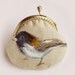Garden bird Hand painted Vintage Purse (made to order)