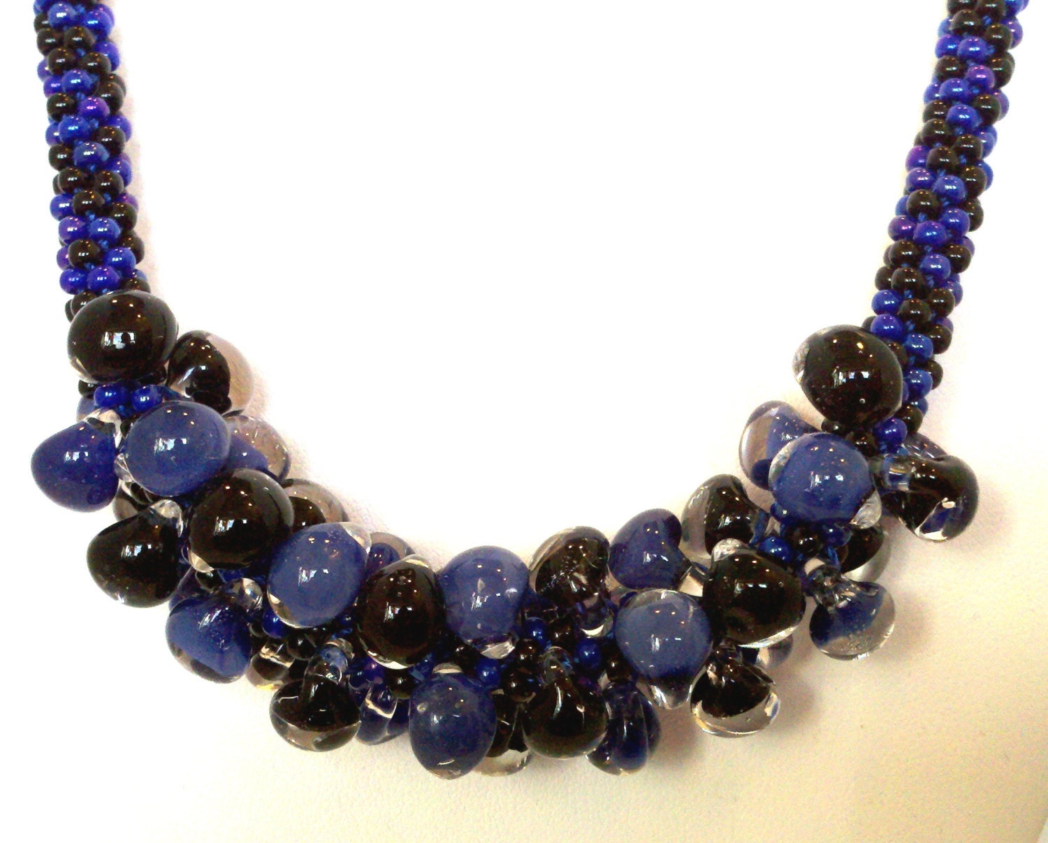 Black & Blue Kumihimo Necklace