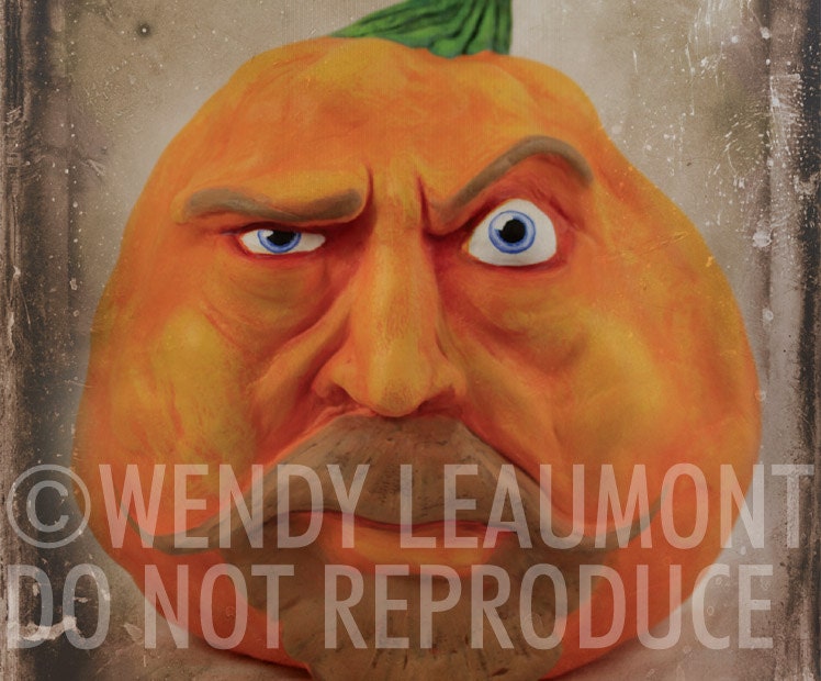 Petja Pumpkin (Pumpkin Head Print) Digital Print 5 x 7