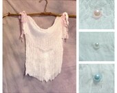 Pearl Tank Top Womens White, Pink or Blue One Size Spa Pool White Cotton Cover Up