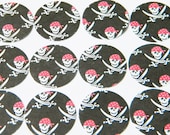 Childrens Pirate Party Theme Stickers or Invitation Seals Set of 12