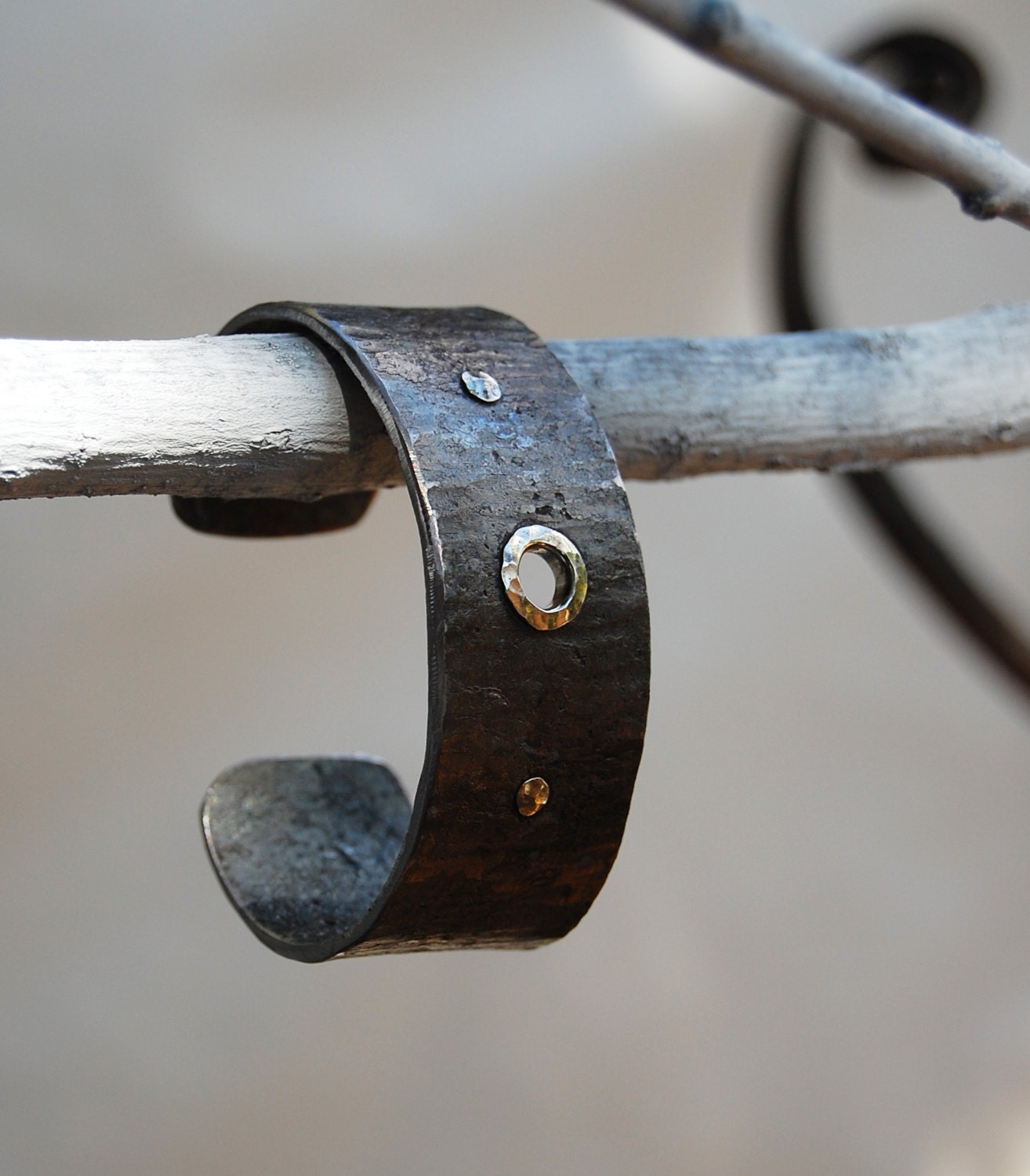Cuff Bracelet - Steel and Sterling