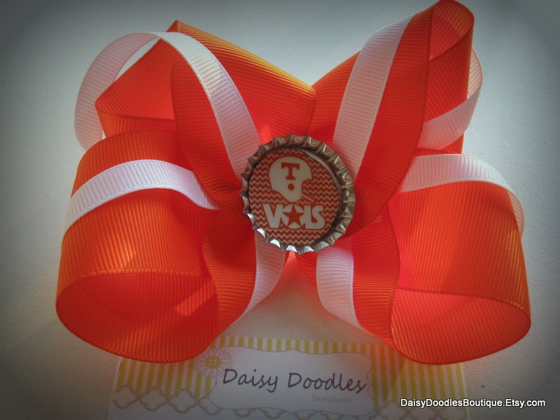Tennessee Vols bottle cap hair bow