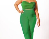 JIBRI Plus Size Crop Bustier (Green)