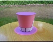 Print-INK Alice In Wonderland Top Hat - Printable PDF Color Template - Cheshire Cat - PR Il_170x135