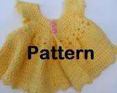 PATTERN - Crochet Open Front Pinafore for Baby Girls