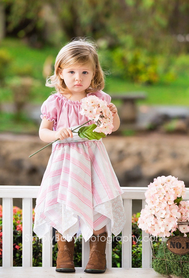 Organic Cotton Girls Dress, Spring Love, by SunLoveShirts