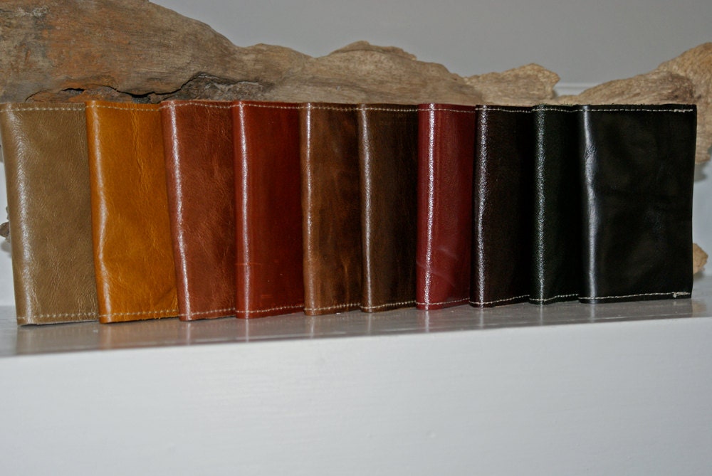 Simple Leather Wallet -Business Card Holder -Minimalist Wallet - Supple Leather - You Choose the Color - Mens Gift - Womens Gift