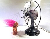 RARE Vintage Industrial Oscillating Fan, Trail Blazer Electric, 1920s, Tabletop, Fan Tastic, Black Art Noveau, Cast Iron, AC GilbertUSA