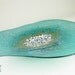 Blown Glass Wall Art Poppy Flower Deep Teal Blue Green Decorative Wall Hanging Decor