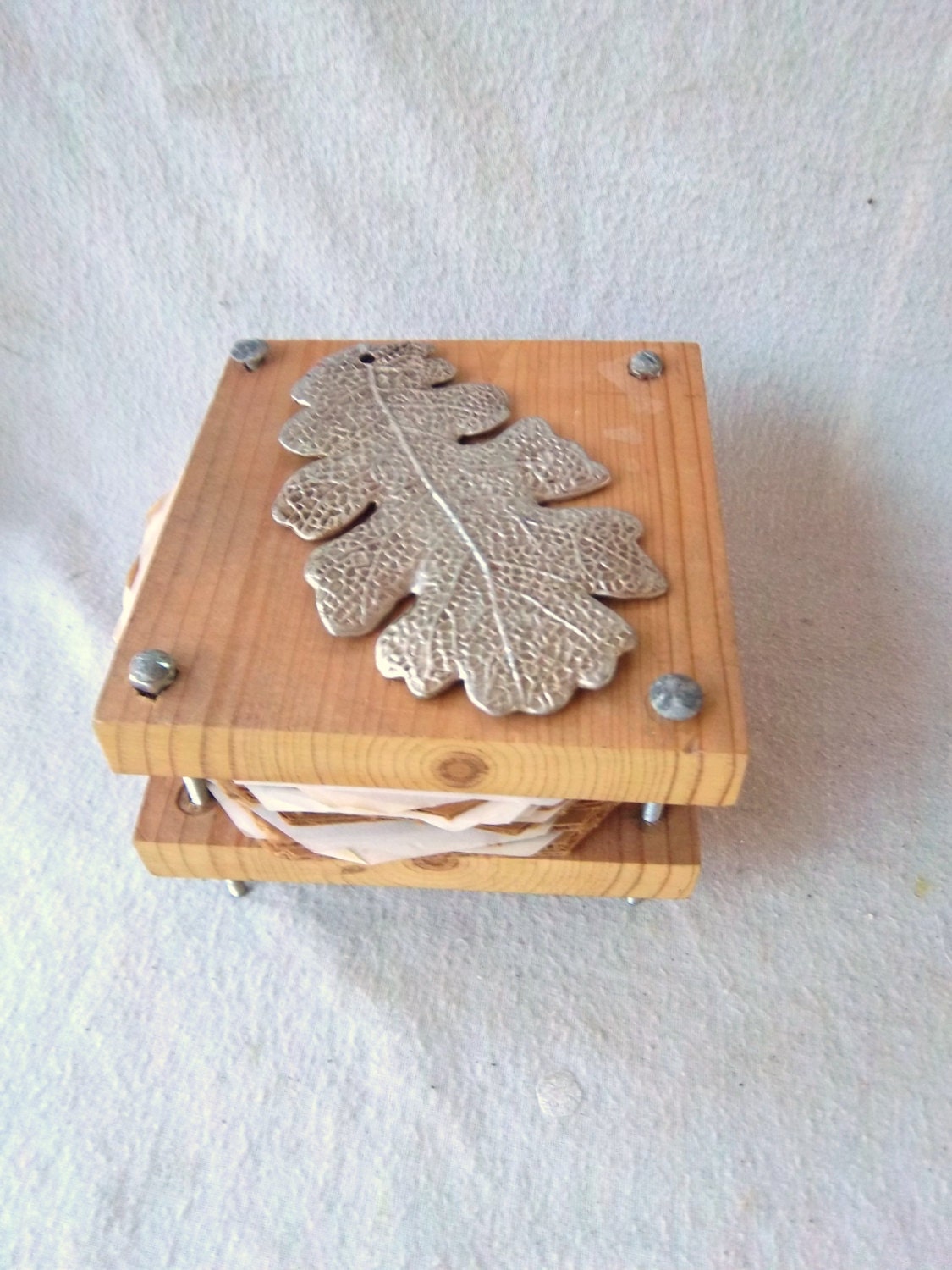 Handmade Solid Wood and Bolt Flower/Leaf Press