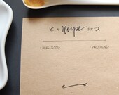 HANDWRITTEN recipe cards