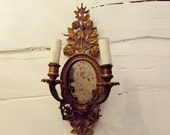 Vintage Mirrored Sconce (Pair Available)
