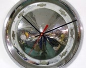 Chevy Bel Air Hubcap Clock - 1955 1956 Chevrolet Belair Classic Car Wall Clock