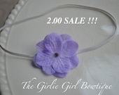 Baby headband - Hydrange headband - Purple Headband - Skinny headband - newborn headband - infant headband - Little girl headband- SALE