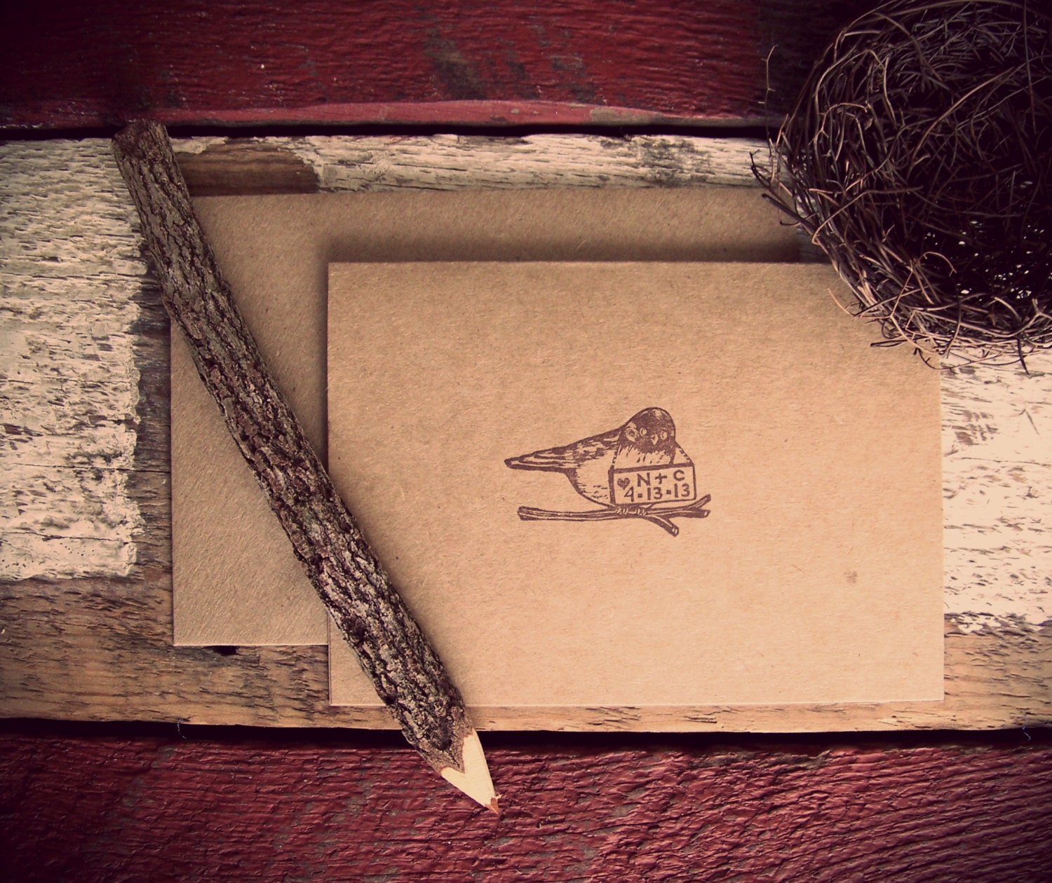 Custom Wedding Notecards  100 Cards and Envelopes