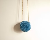 POM POM necklace in BLUE