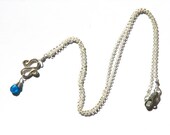 April Showers- wire wrapped apatite and sterling silver pendant necklace- blue gemstone necklace- spring summer jewelry- rain- minimalist