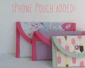 Sweet and Simple POUCHES PDF Tutorial and Pattern-  iPhone size included