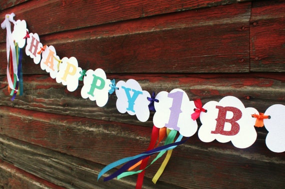 Rainbow Birthday Party Hat with Ombre Polka Dots