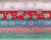 Japanese, ATSUKO MATSUYAMA, 30's Collection, Spring Bouquets, 1/2 Yard Bundle of 5