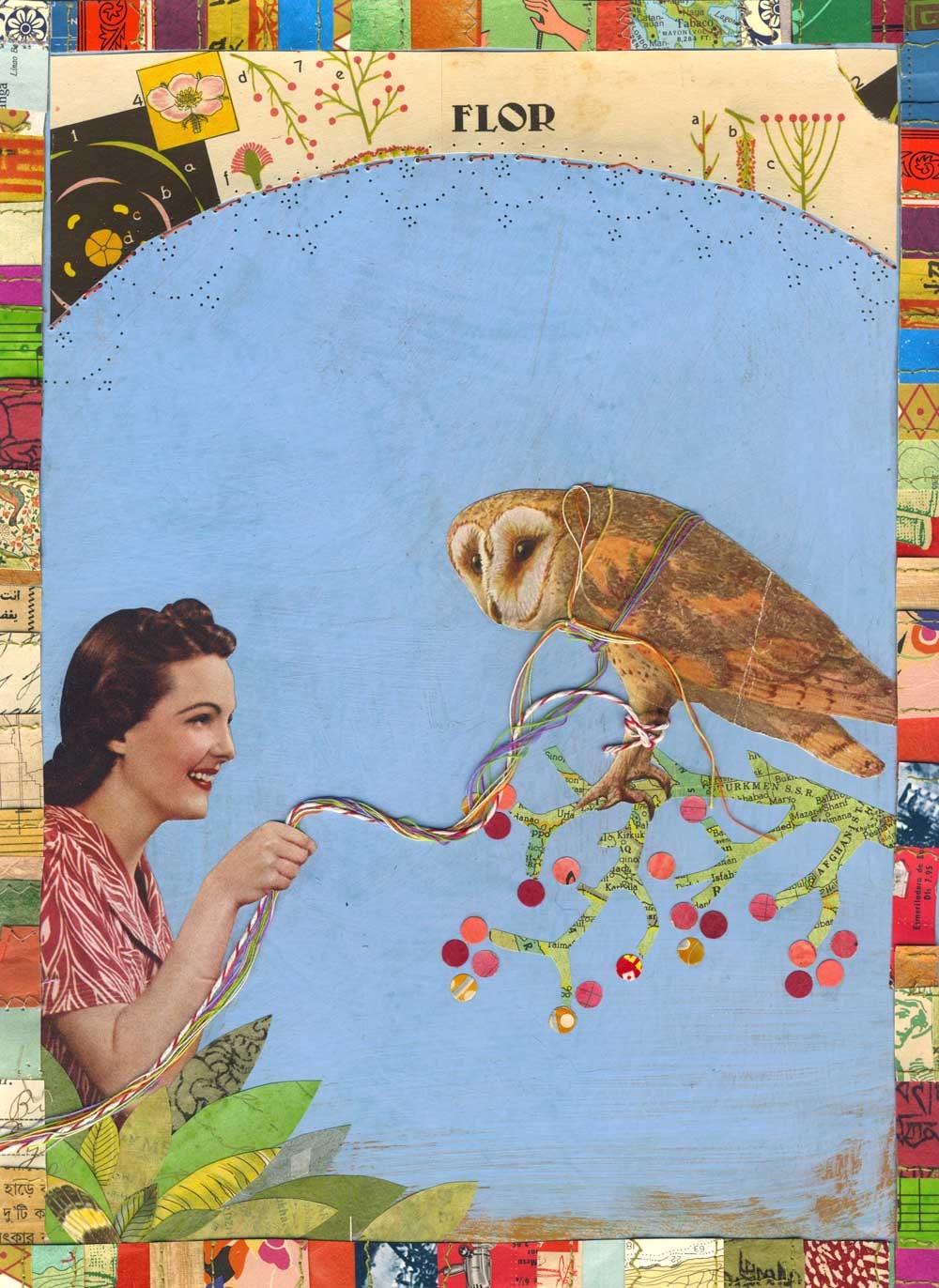 Flor . . . archival ink-jet print of an original collage