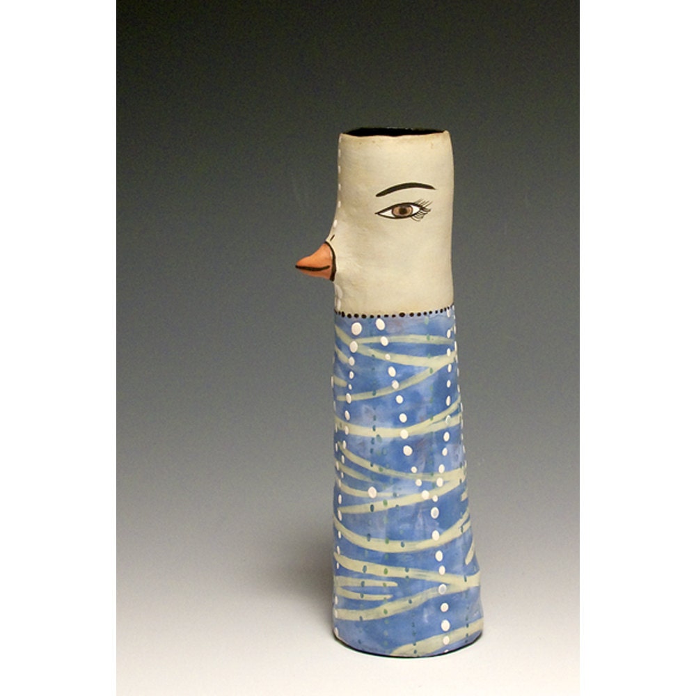 Ginger - Ceramic Bird Bud Vase