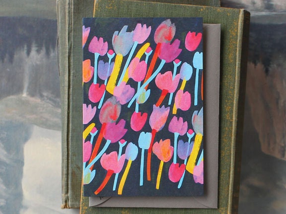 Illustrated Notecard // Leanne Tulip // Single Card - Primele