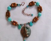 Copper Necklace with Earth Shard Pendant