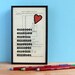 Valentine's Day Binary I LOVE YOU geek chic typographic art on vintage book page