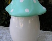 Minty Fresh Mushroom Delight Kitchen Canister