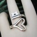 Steampunk Sale, Gothic Skeleton Key Heart Ring, Quality Sterling Silver Finish Not Nickle Silver