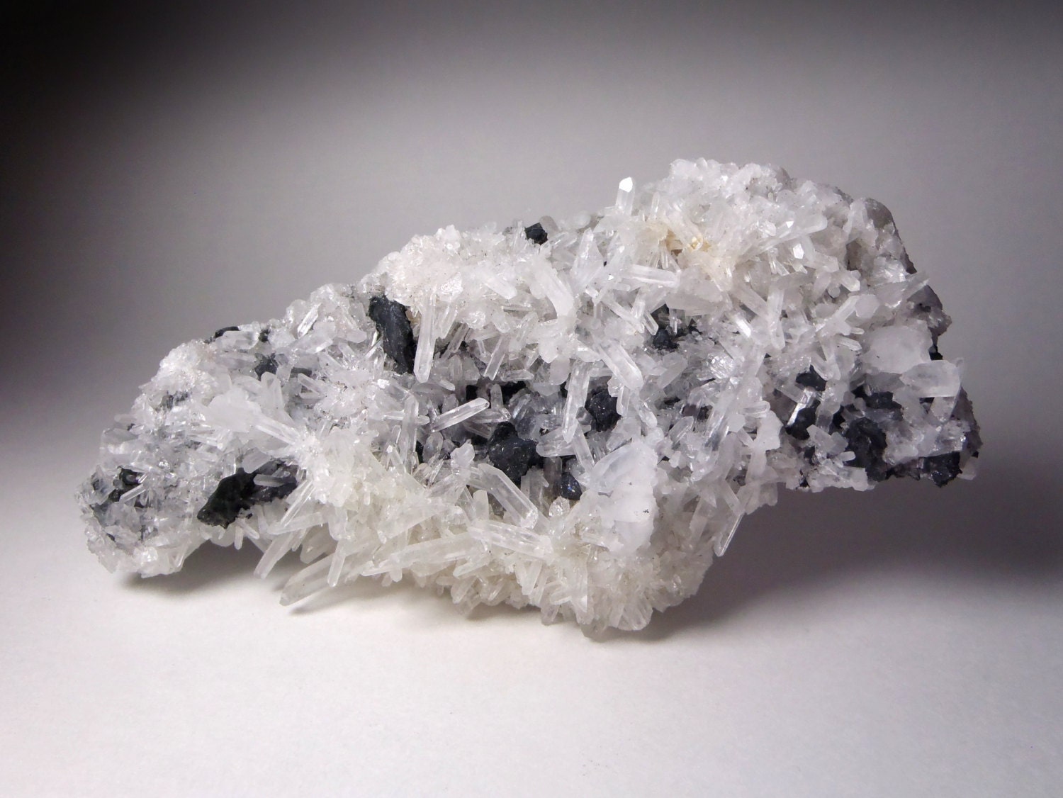 Extra Fine Needle Quartz Cluster with Galena. Crown Chakra Stone.  Crystal Healing / Mineral Specimen. (RESERVED for Colby)