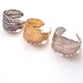 Gold Feather ring - adjustable band